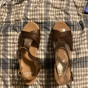 Dansko leather open toe sandal